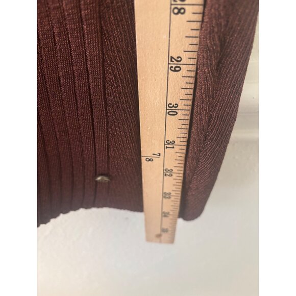 Ted Baker London Nichola Metallic Brown Ribbed Knit Bodycon Mini Dress Size 2 - Picture 9 of 13